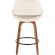 Fabrico 26" Counter Stool in Cream Fabric & Walnut Finish (Set of 2)
